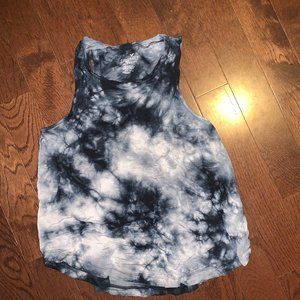 American Eagle Navy Tie-Dye Muscle Tank Top